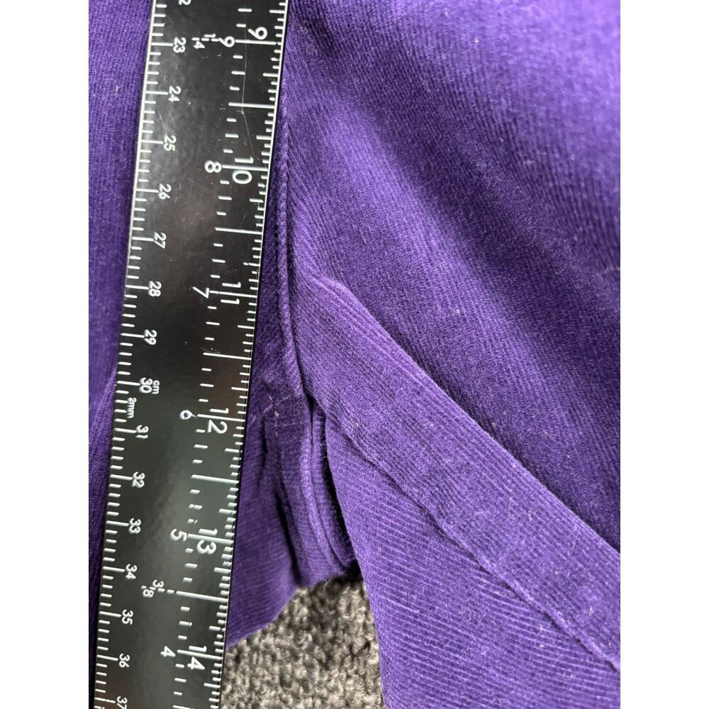 Chico's Straight Corduroy Pants Womens 2.5 Short US 14 Purple Mid Rise Stretch - Picture 9 of 10